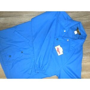 Vintage Hamm's Beer Windbreaker Jacket Mens S Blue Snap Down Swingster USA 90's